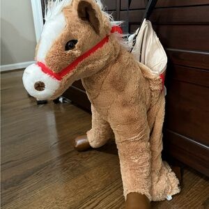 Adorable Tan and White Plush Horse Costume for Kids